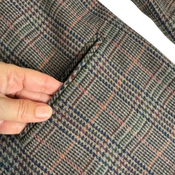 Sag Harbor brown vintage plaid blazer size 12 - Picture 3 of 5